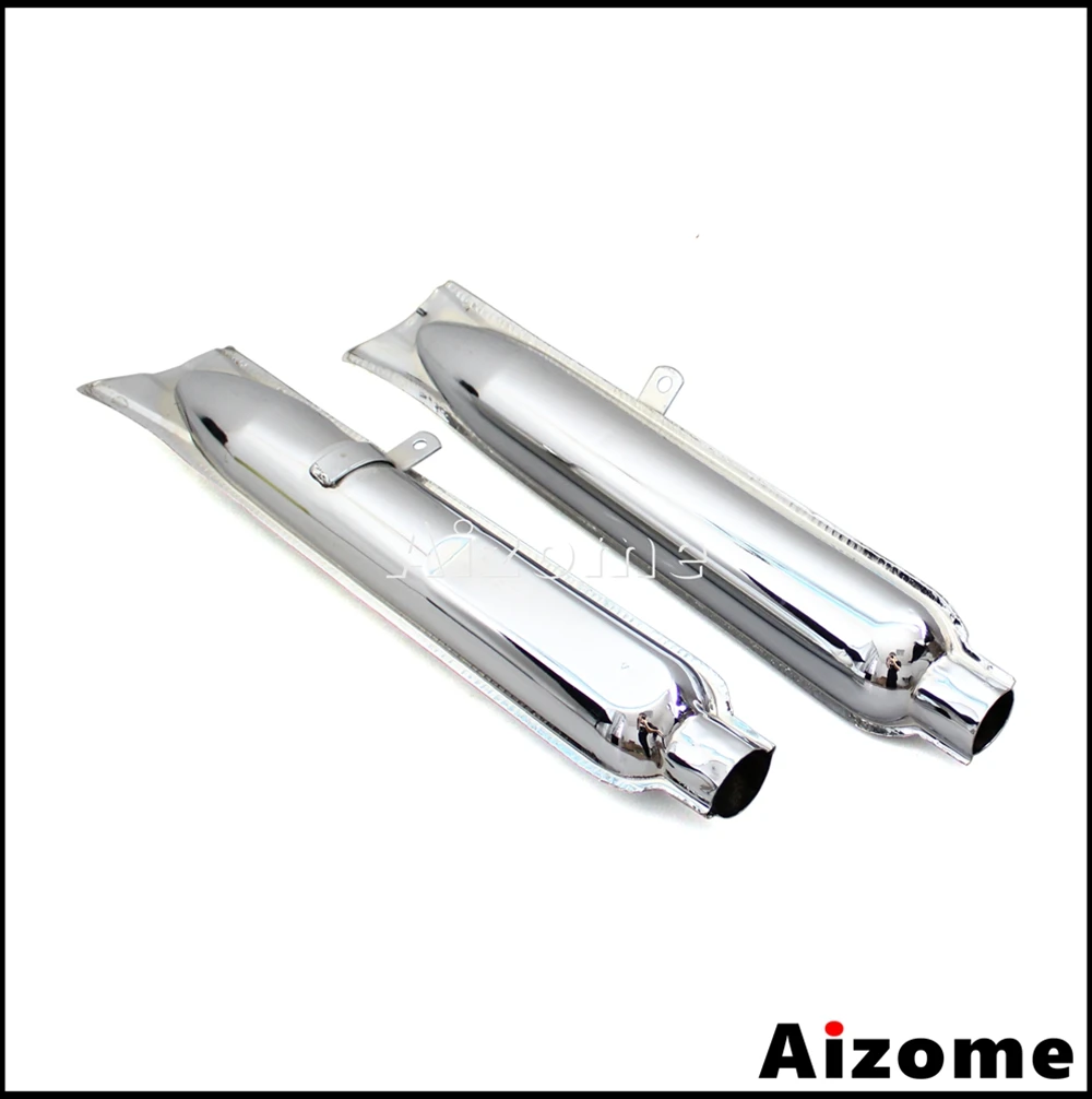 24HP Motorcycle Fish Tail Exhaust Mufflers For BMW K750 M1 M72 R71 R12 CJ Dnepr MT12 Steel Exhaust Pipes Ural Side Car Muffler