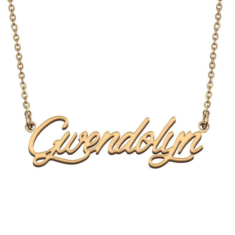 

Gwendolyn Custom Name Necklace Customized Pendant Choker Personalized Jewelry Gift for Women Girls Friend Christmas Present