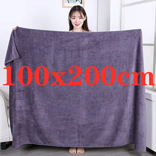 100X200cmSuper 두꺼운 마이크로 화이버 목욕 타월-초 흡수성, 부드럽고 빠른 건조 및 대형 목욕 라인 멀티 그레이 타월 