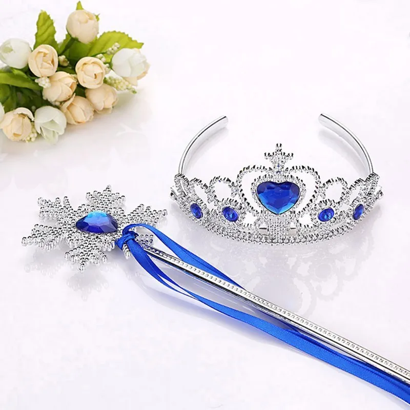 1 Set Of Wand Crown Set Princess Jewelry Girly Heart Sweet And Fashionable