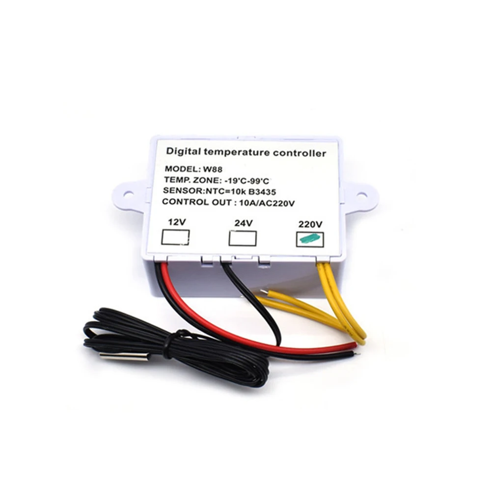 12V/220V 10A Digital LED Temperature Controller Thermostat Control Switch Sensor Thermoregulator W1411