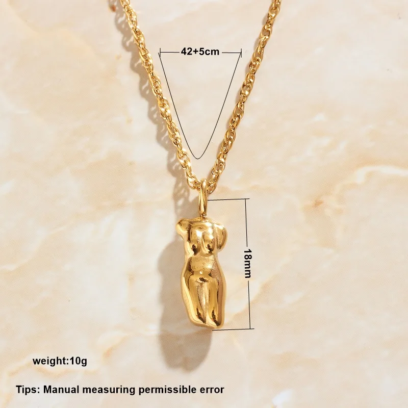SOMMAR Hot sale! Gold color Girlfriend necklaces pendants Abstract female body maxi necklace jewelery