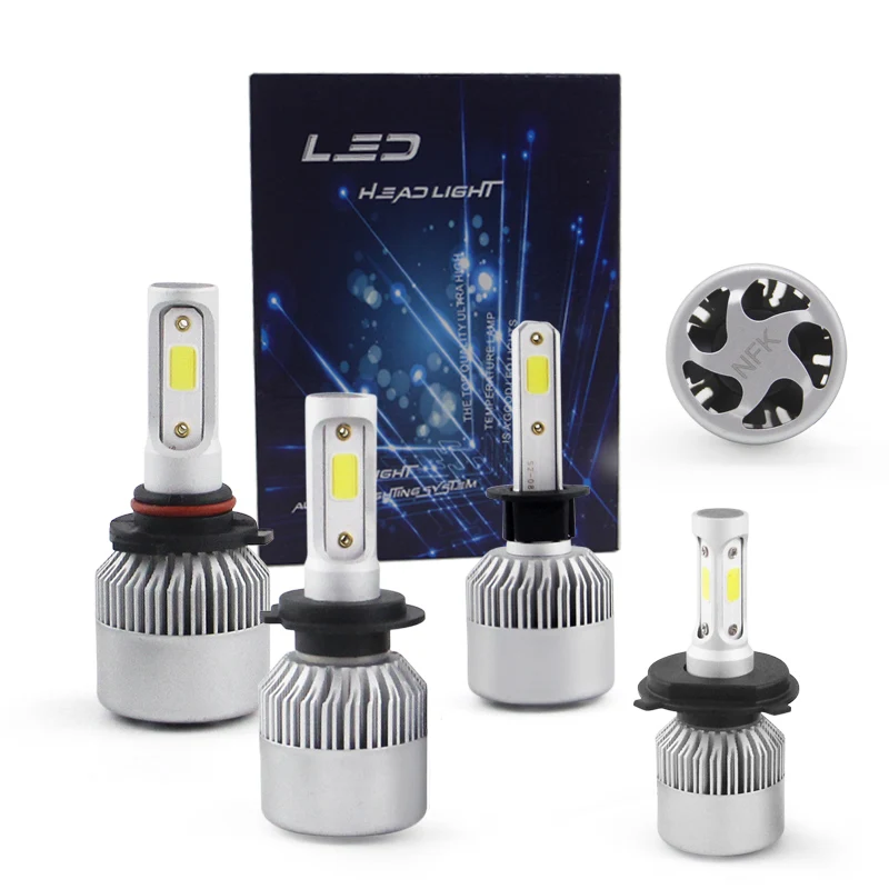 H7 LED Car Headlight 12V 30W 45W 1900LM  6000K HB3 9005 HB4 9006 H1 H4  H11 Led Canbus Car Bulb with Cooling Fan Use COB Chip