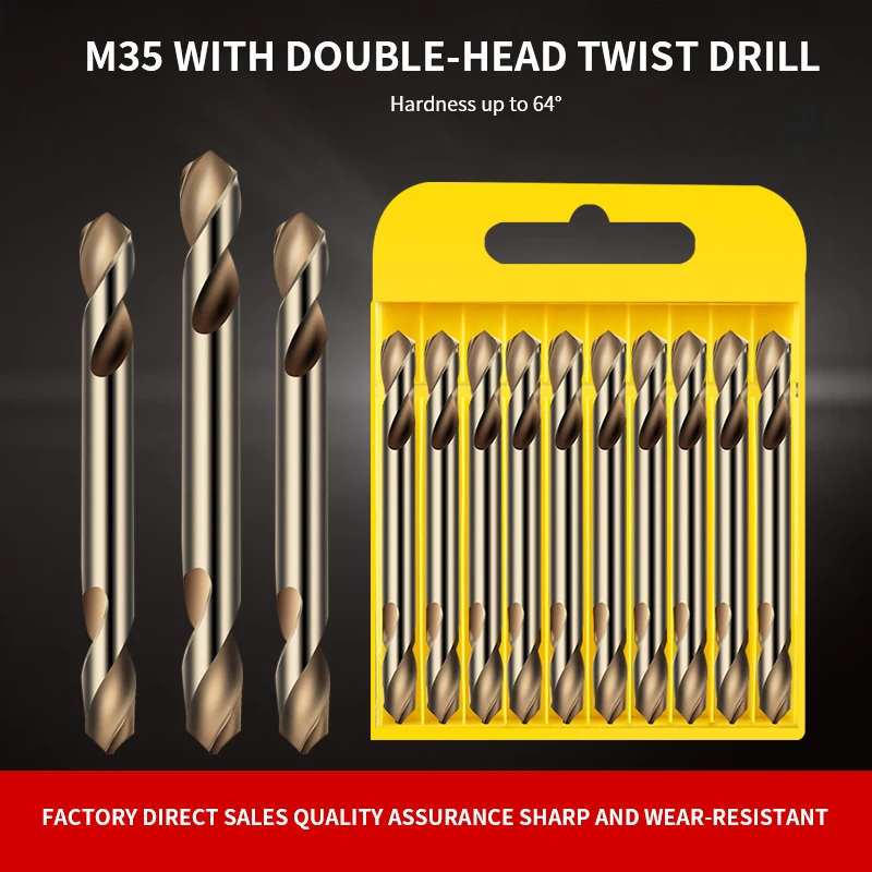 1PC Double Twist Set Mata Bor Perforated Cobalt Steel Alloy M35 HSS เกลียวเครื่องมือเจาะโคบอลต์สแตนเลสสำหรับโลหะไม้