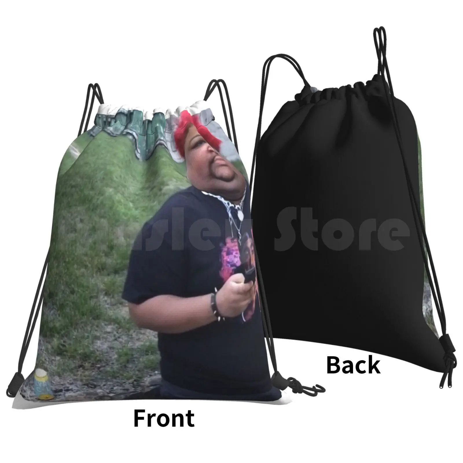 Judah But Fatter Backpack Drawstring Bags Gym Bag Waterproof Memes Memetees Dankmemes Dankmeme Dankmemetees Meme Funny