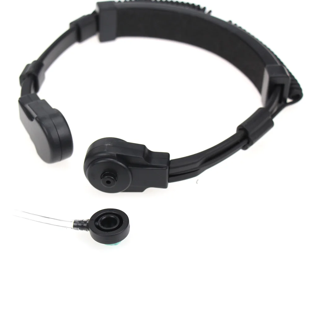 Baofeng Kenwood-auriculares universales K Plug 2 Pin PTT, con micrófono y vibración para garganta, con tubo de aire acústico