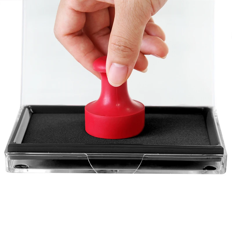 Oil Base Red Blue Black Color Ink Pad for Stamp Journal Inkpad Office Finance Accessories School Teacher DIY Notebook A6659