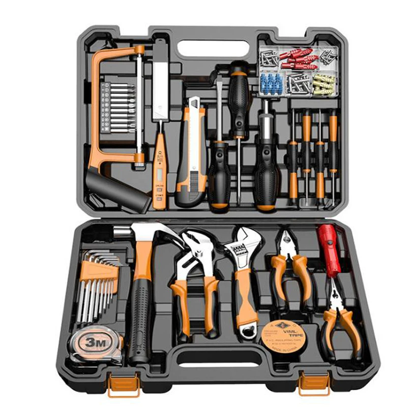 Househould Tool Kits Hardware Tool Home Tool Set Hand Tool Daily Screwdriver Set Hammer Wrench Knife Saw Plier Torque Socket Set