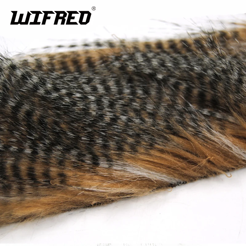 Wifreo 1 Torba 5 X 12CM Wiązanie muchowe Furabou Grizzly Color Craft Fur Fiber for Streamer Tail Wing Material Medium Size
