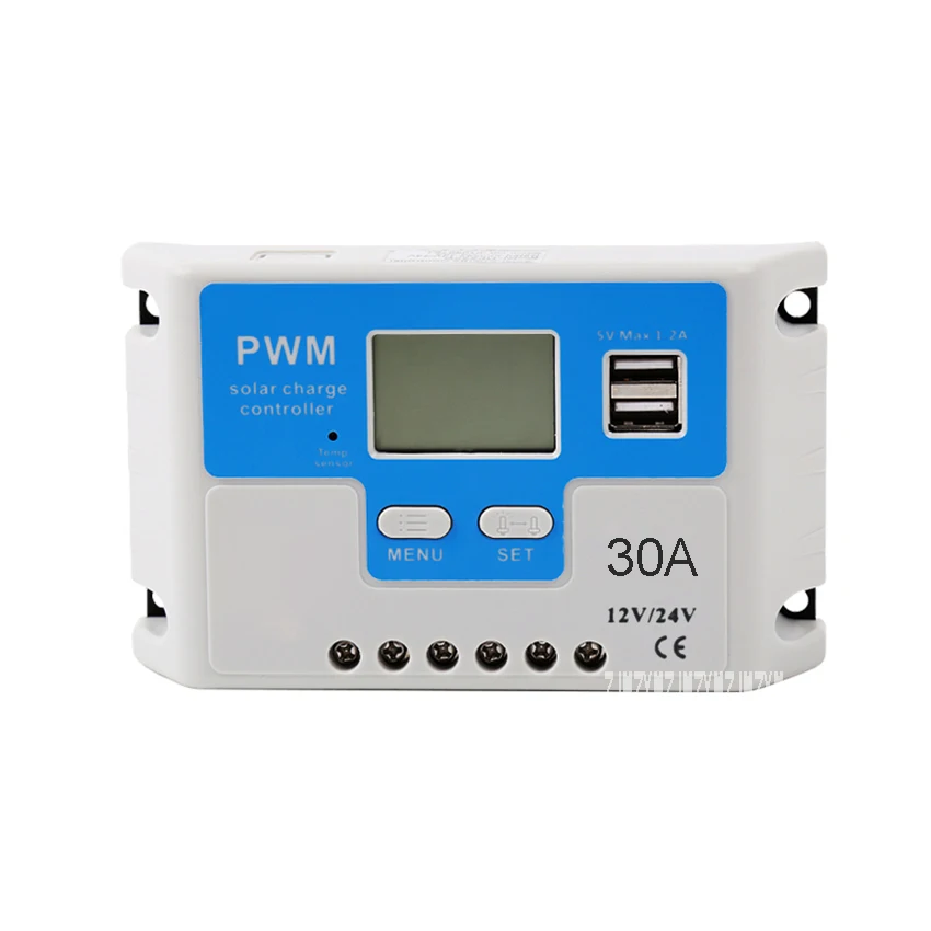Controlador Solar automático 12V24V30A, carga Solar, controlador de carga Solar, descarga, controlador de energía Solar
