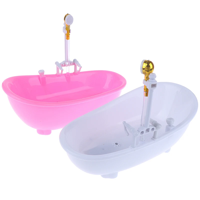 

1/6 Dollhouse Miniatures Electric Bathtub Furniture Bathroom Accessories Kids Pretend Toy