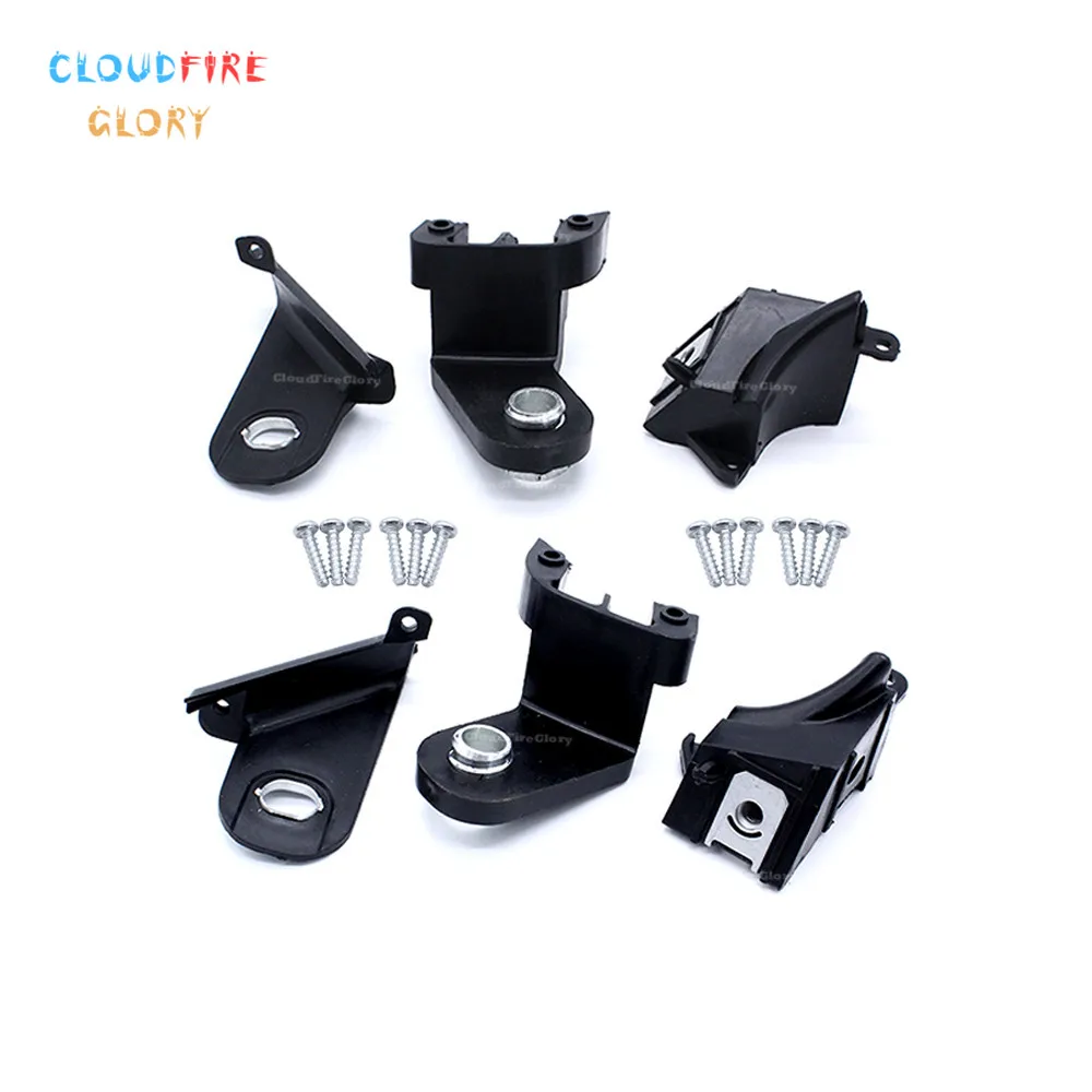 Cloudfireglory Links & Rechts Koplamp Koplamp Beugel Lug Reparatie Kit 51816682 51816681 Voor Fiat 500 2013 2014 2015 2016