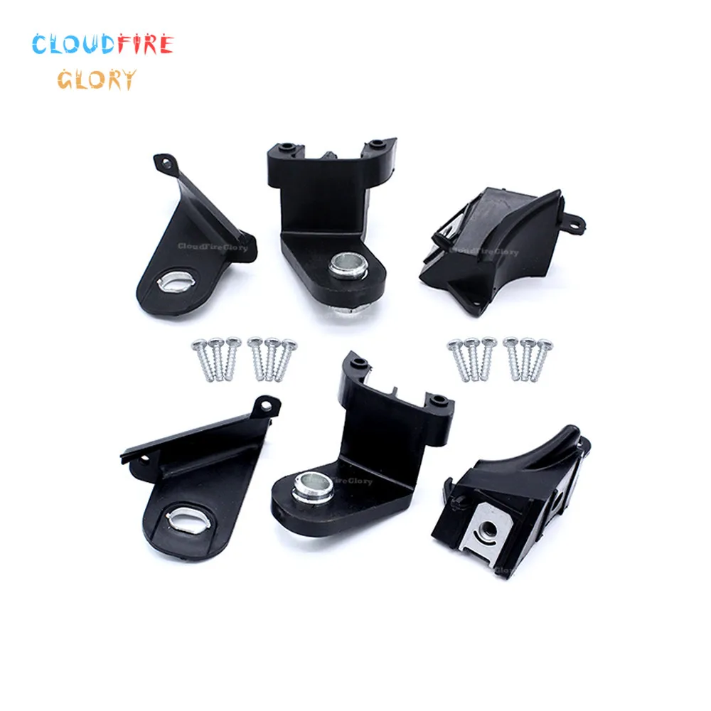 CloudFireGlory Front Left & Right Headlight Head Lamp Bracket Lug Repair Kit 51816682 51816681 For Fiat 500 2013 2014 2015 2016