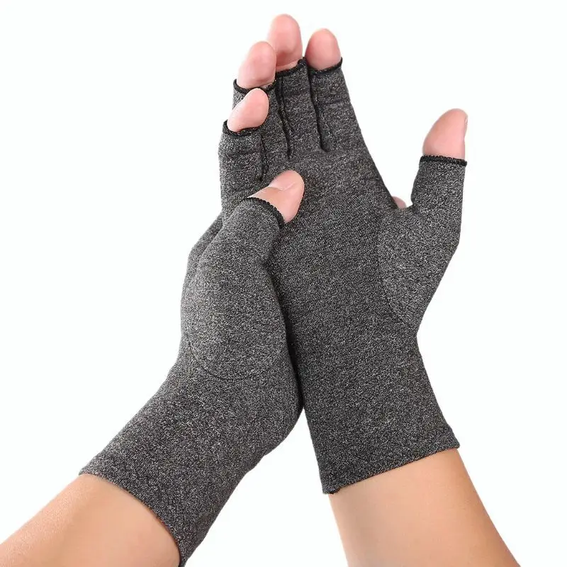 

Women Men Arthritis Compression Gloves Fingerless Joint Pain Relief Rheumatoid Osteoarthritis Hand Wrist Support Therapy Mittens