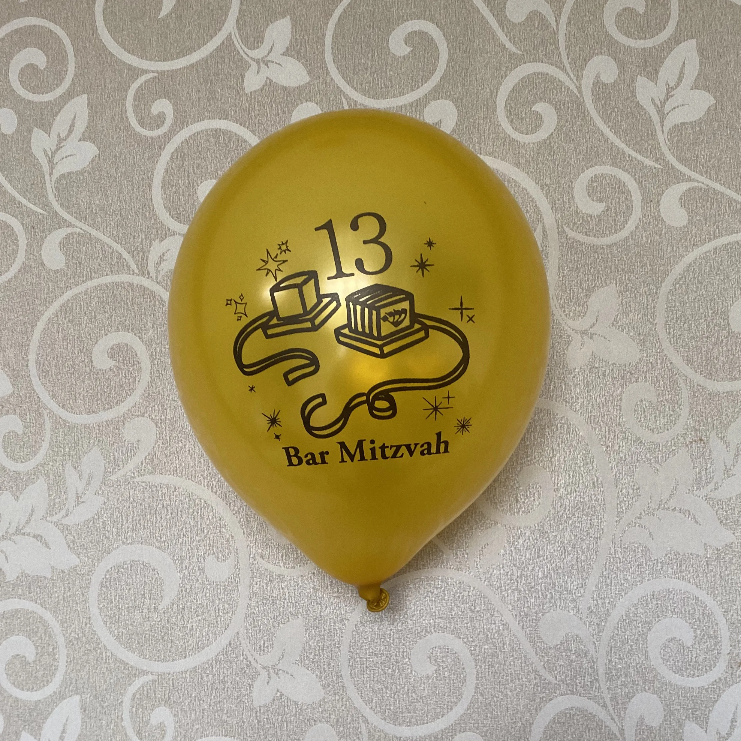 Blue Bar Mitzvah 13 balloons Boy Jewish Tefillin Latex Balloon Thirteen Birthday Party Decorations