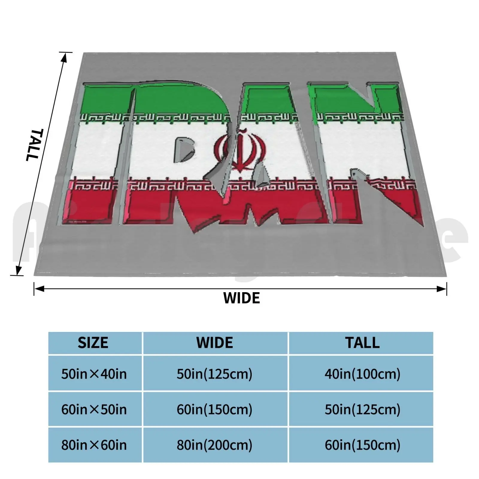 Iran Font With Iranian Flag Blanket For Sofa Bed Travel Iran Iranian Pakistan Iraq Turkey Israel