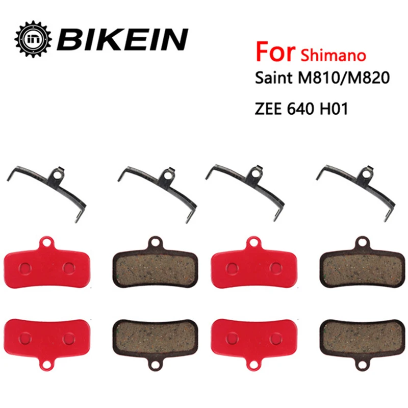 4 pairs Resin/ceramic/Full metal Bike Disc Brake Pads Suit for Shimano Saint M810 M820 ZEE 640 H01 MTB Hydraulic Brake Pad