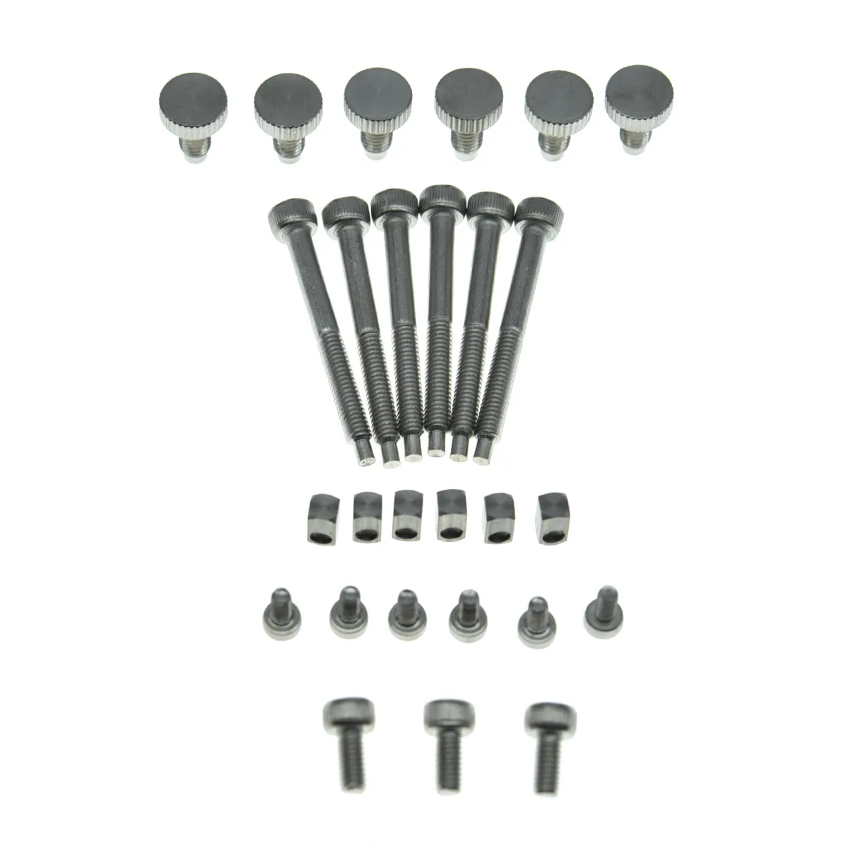 KAISH Stainless Steel Tremolo Bridge Saddle Mounting Screws Locking Nut Screws String Lock Screws Block Inserts for FR Tremolos