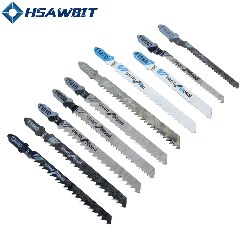 10pcs/set Jig Saw Blades T244D/T144D/T111C For Fast Cutting Straight Cutting 4 mm Teeth Length Jigsaw Blades Saw Blade