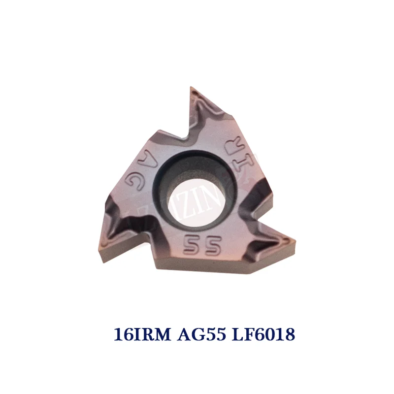10PCS คาร์ไบด์แทรก16ERM 16IRM 11W 14W AG55 AG60 LF6018 Indexable Threading ใบมีดเครื่องกลึง CNC เครื่องมือสำหรับสแตนเลส