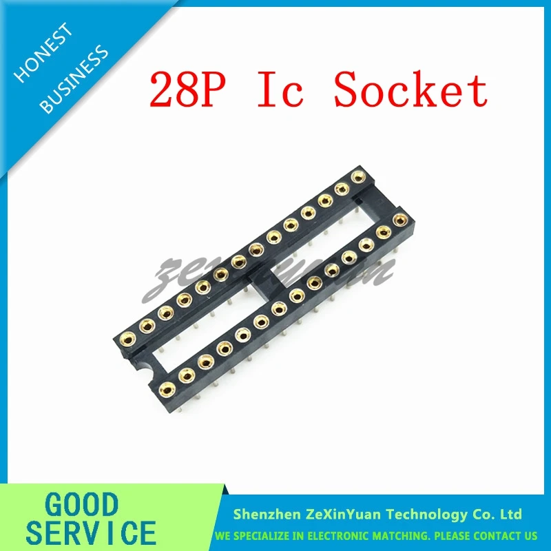 10PCS Round Hole IC Socket ช่องเสียบ DIP 6 8 14 16 18 20 24 28 Pin ซ็อกเก็ต DIP6 DIP8 DIP14 DIP16 DIP18 DIP20 DIP24 DIP28 DIP-8
