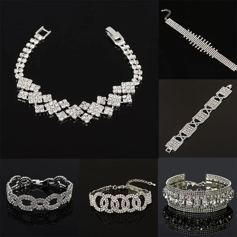 Luxury cubic zirconia bracelet chilled crystal wedding bracelet for men and women bracelet Rome Crystal bracelet gift jewelry