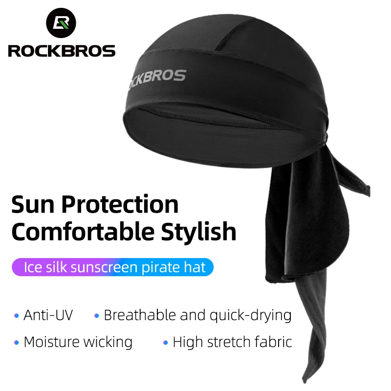 ROCKBROS-Bandana transpirable para ciclismo para hombre y mujer, gorro protector solar para correr al aire libre, senderismo, diadema