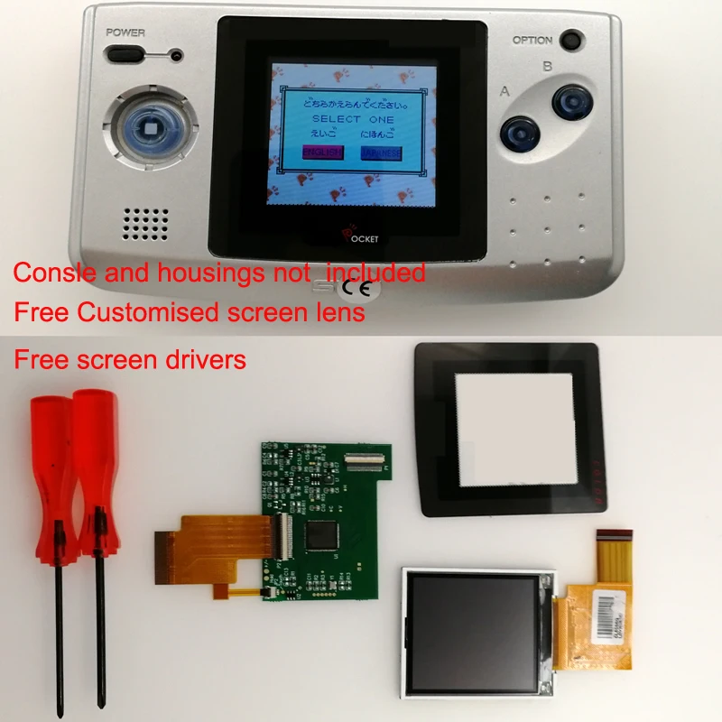 

Replacement for NGPC Backlight LCD Screen High Light Modification Kits for SNK NGPC Console LCD screen light gamepad accessories