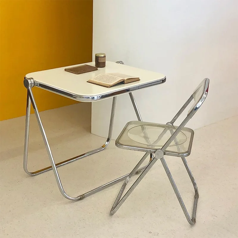 JOYLIVE Folding Dining Table Simple Transparent Table Coffee Table Side Table Portable Office Study Table Home Use 2021 New