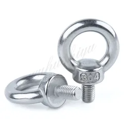 M3 M4 M5 M6 M8 M10 M12 M14 M16 M20Eye Bolt 304 Stainless Steel Marine Lifting Eye Screws Ring Loop Hole for Cable Rope Eyebolt