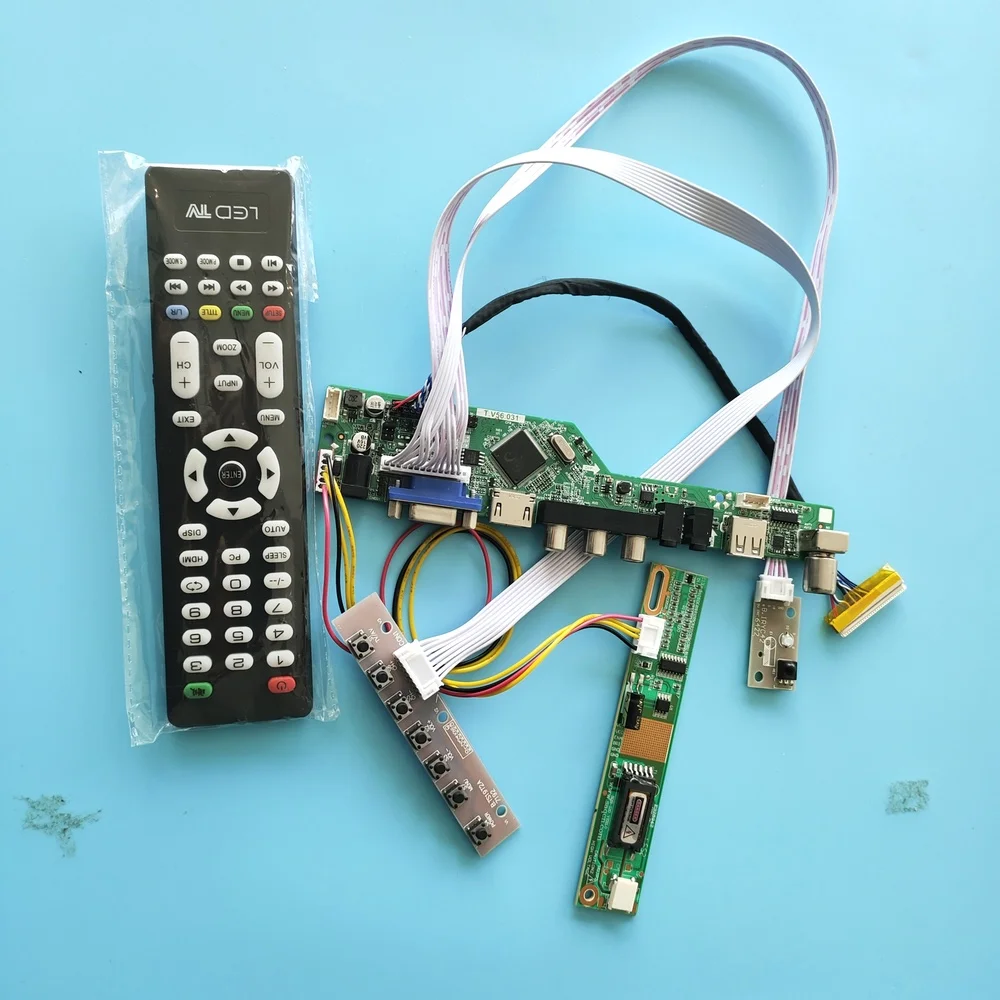 

for QD14TL02 Rev.02 1 lamps 14"New Digital Signal USB Module VGA AV TV Driver Board 30pin Controller 1280X800