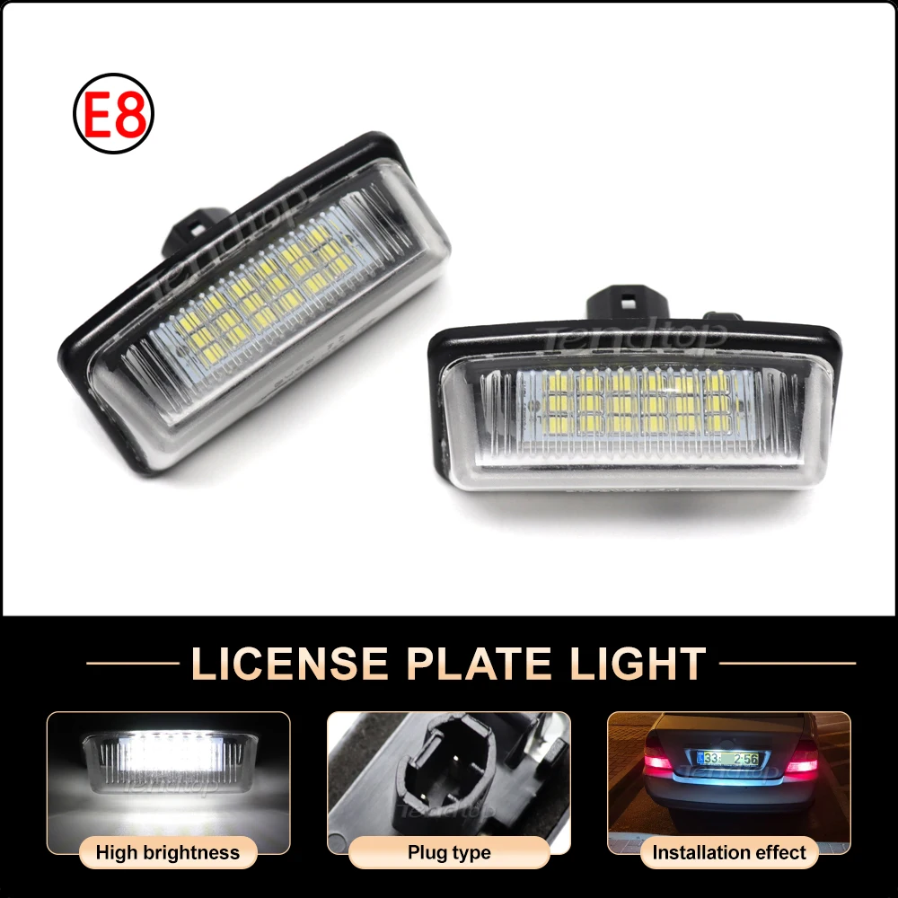 LED License Plate Lights For Toyota Corolla Crown Alphard Wish Noah Voxy Caldina Starlet Sprinter Celica Previa Car Number Lamp