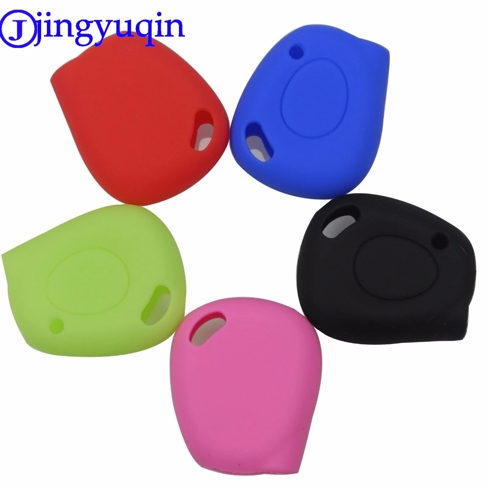 jingyuqin 1 Btns Silicone Key Case Cover For Renault Megane Scenic Clio Laguna Espace Twingo Kangoo Master Traffic Avaintime