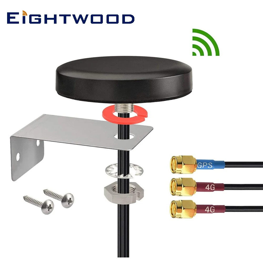 Eightwood 4G LTE MIMO Cellular GPS Wall Mount Antenna for MG90 MP70 GX450 RV50 RV50X Industrial Gateway Modem Mobile Router