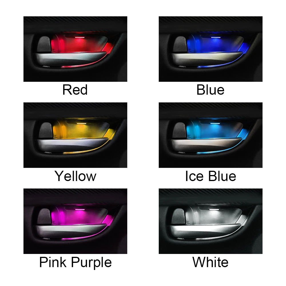 12V Car RGB Lights LED Door Dashboard Foot Ambient Lamp Interior Decorative Illumination Truck Caravan RV Automotive Accessories