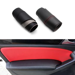 For VW Golf 6 MK6 2010 2011 2012 2013 Car Center Control / Door Handle Armrest Panel Microfiber Leather Cover Decor
