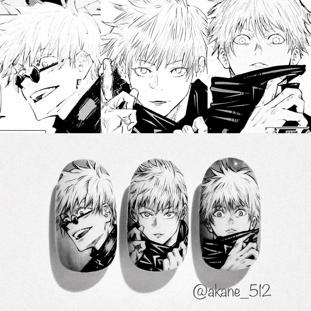 

TSC-190 Jujutsu Kaisen 3d Nail Art Stickers Decal Slider Template Diy Nail Tool Decorations