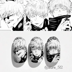 TSC-190 Jujutsu Kaisen 3d Nail Art Stickers Decal Slider Template Diy Nail Tool Decorations