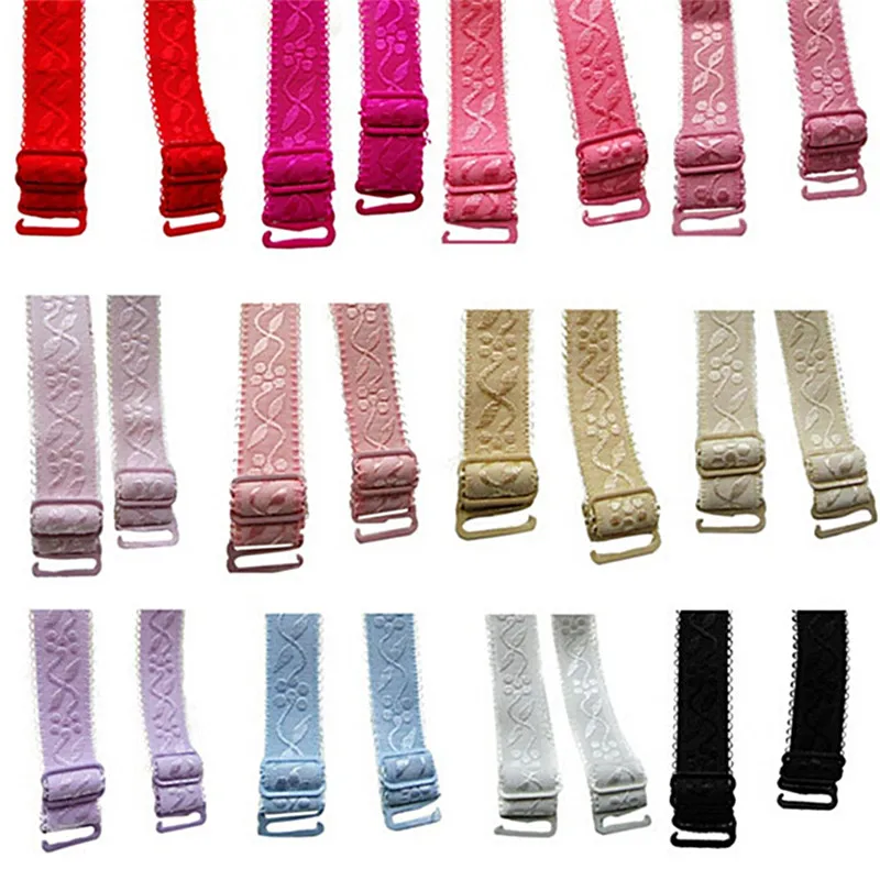 Women Double Shoulder Elastic Bra Strap Accessories 34cm Slip Resistant Bra Straps 1 Pair