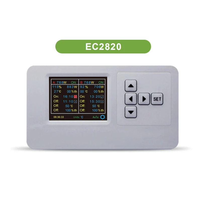 The controller for LED Grow lights, J14 interface, can be connected in series with the Dimming Controller for EC2820S hydroponic