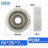 Free shipping 10PCS high quality low noise ball bearing roller wheel Flat type plastic bearing pulley 17/18/21/22/24/25/28MM 6