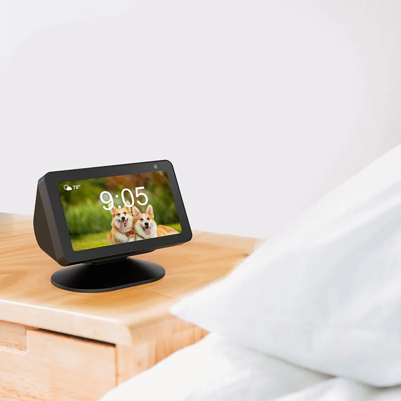 حامل مغناطيسي قابل للتعديل من PlusAcc وقاعدة مضادة للانزلاق لجهاز Alexa Echo Show 5 (1st & 2nd 3rd Gen) 8 (1st & 2nd) للحصول على عرض جيد