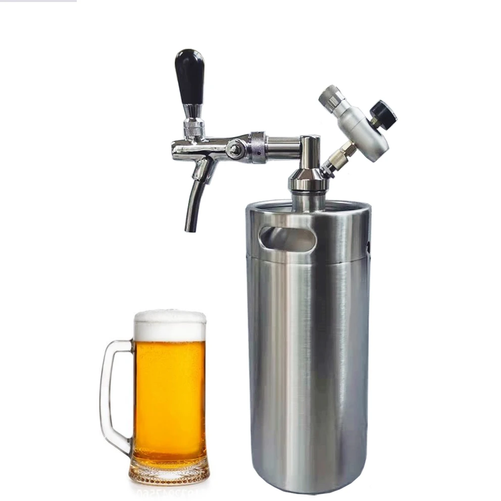 3 Liters Mini keg barrel  Mini keg dispensor  fermenter tank  stainless steel tank  for home brewery