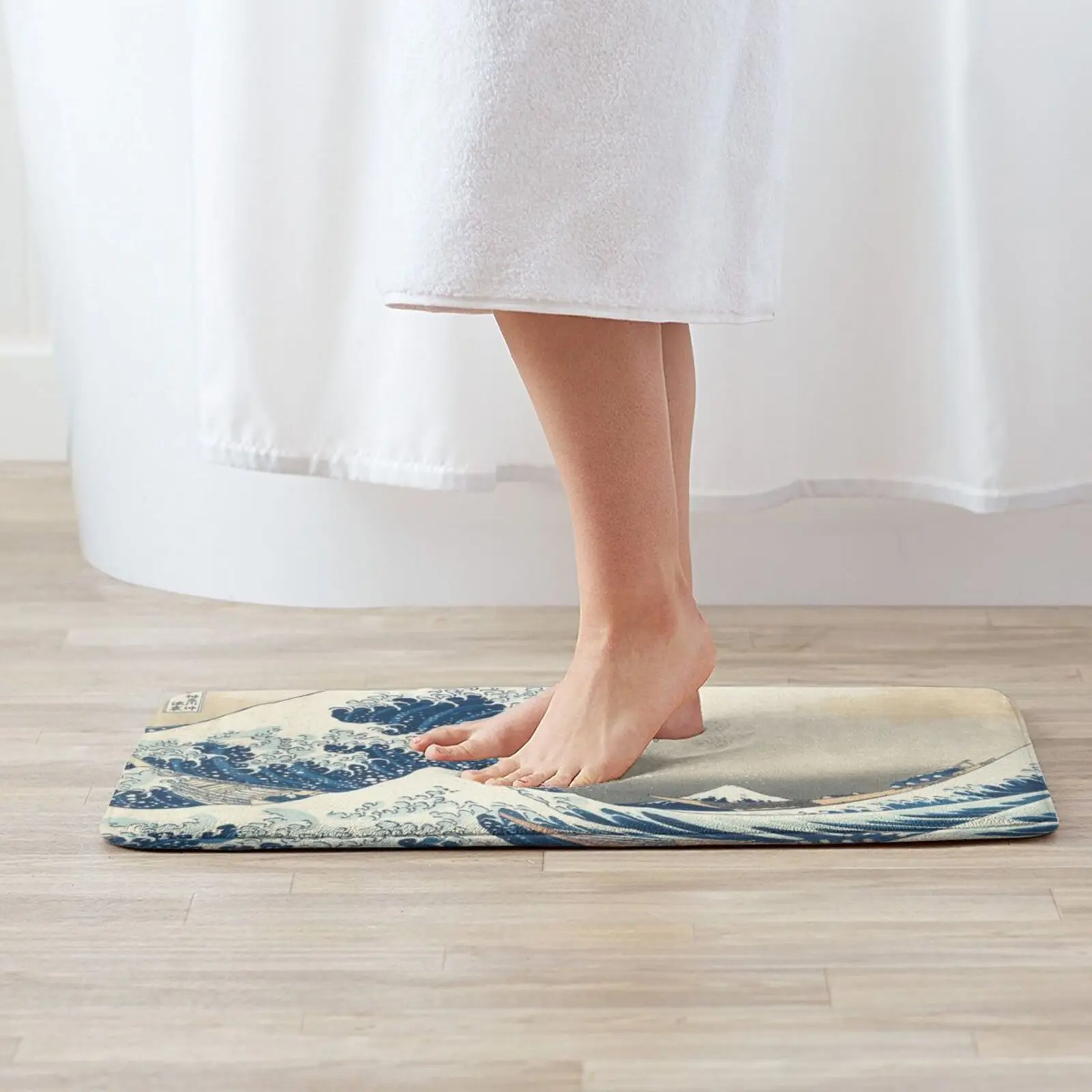 The Great Wave Off Kanagawa By Katsushika Hokusai From The Series Thirty-Six Views Of Mount Fuji Entrance Door Mat Bath Mat Rug