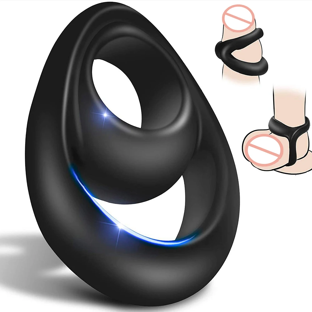 28 Style Soft silicone Ball Stretcher Scrotum Penis Bondage cock Ring Male Ejaculation Delay time Black Stretchable BDSM Sex Toy