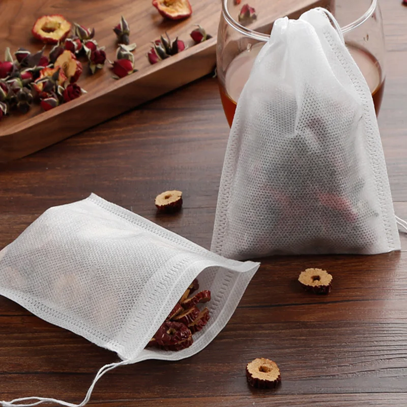 100pcs/lot Tea bags 7 x 9CM Empty Scented Tea Bags Infuser With String Heal Seal Filter Paper for Herb Loose Tea Bolsas de te