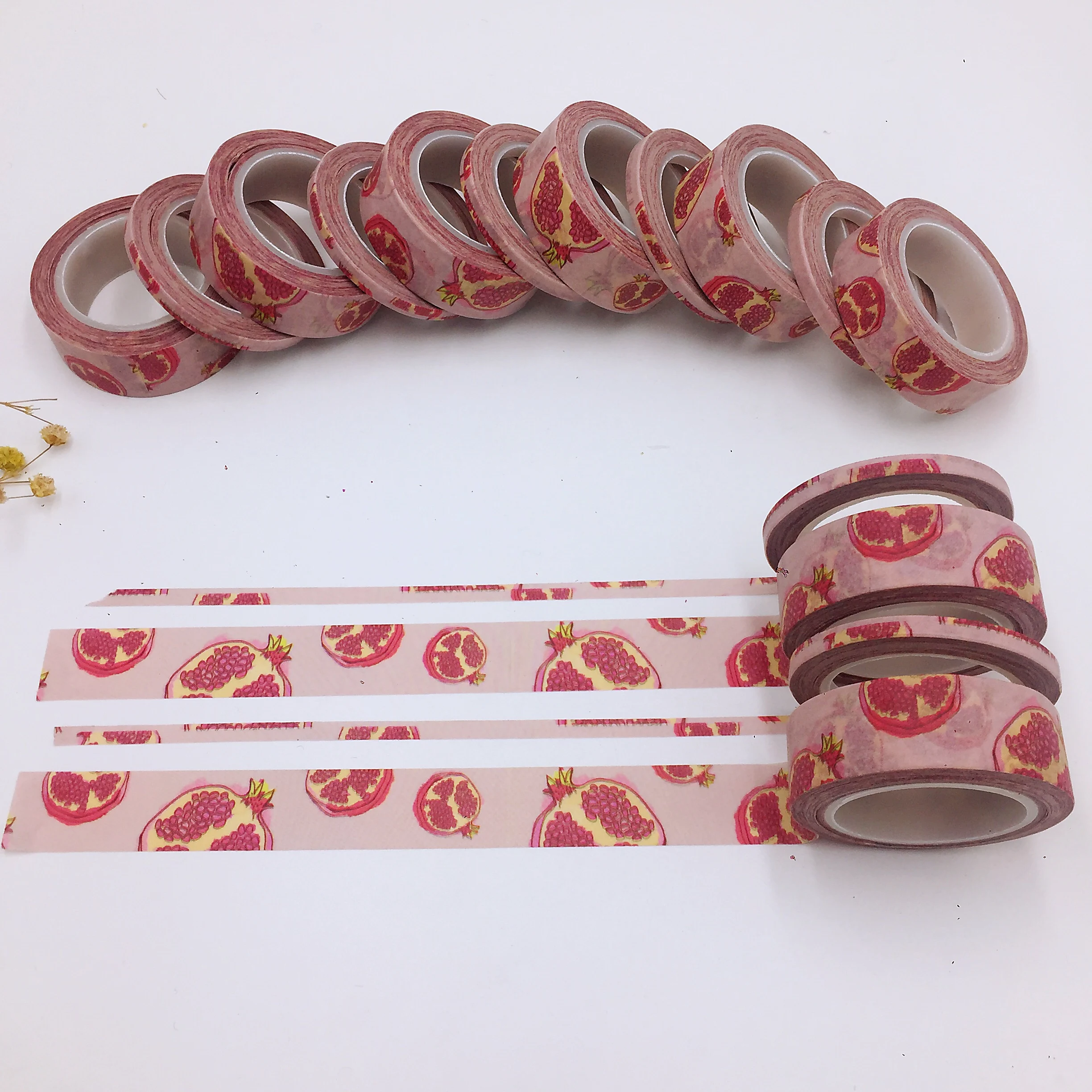 8pcs fruit tape + 6pcs string tape hoge kwaliteit washi papier tape/15mm * 10m * 8 stuks Granaatappel PARTY masking japan washi tape