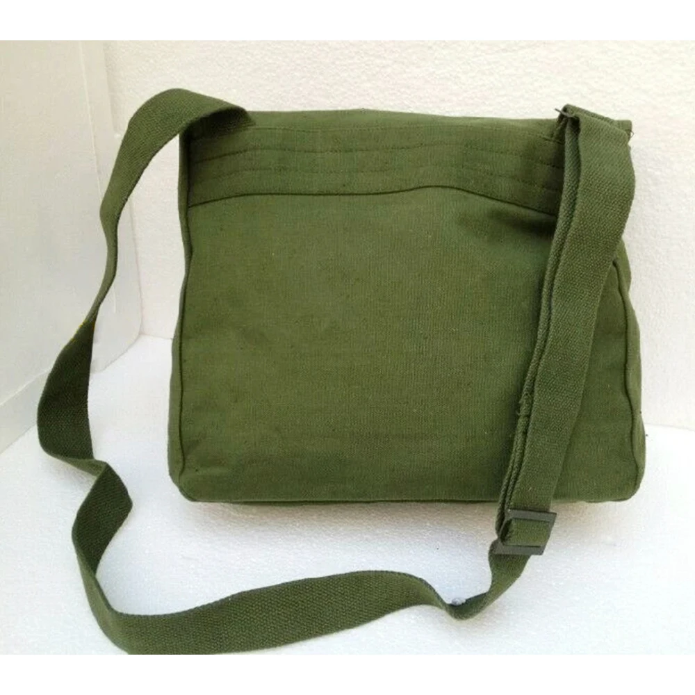 Outdoors Vietnam War Chinese Army PLA 1965 Vintage Canvas Pouch Old Fashioned Messenger Bag Satchel Military