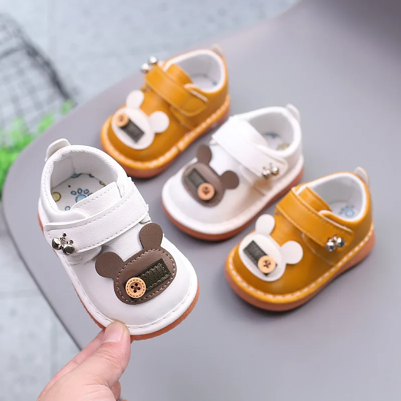 Newborn Baby Shoes Classic Stripe Leather Boy Girl Shoes Multicolor Toddler Rubber Sole Anti-slip First Walkers Infant Moccasins