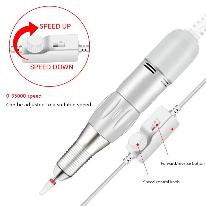 35000 giri/min portatile trapano per unghie professionale elettrico pedicure set lucidatore strumenti per manicure dispositivo di molatura RRM02
